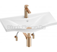 Комплект Wellsee Bisou 201005279 глянцевый белый, розовое золото, 5 в 1