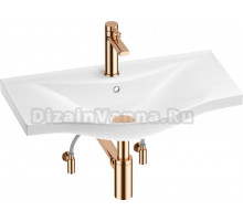 Комплект Wellsee Bisou 201005284 глянцевый белый, розовое золото, 5 в 1