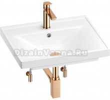 Комплект Wellsee FreeDom 201004889 глянцевый белый, розовое золото, 5 в 1