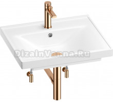 Комплект Wellsee FreeDom 201004904 глянцевый белый, розовое золото, 5 в 1