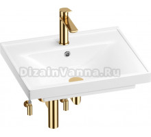 Комплект Wellsee FreeDom 201004918 глянцевый белый, золото, 5 в 1