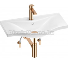 Комплект Wellsee Bisou 201005309 глянцевый белый, розовое золото, 5 в 1