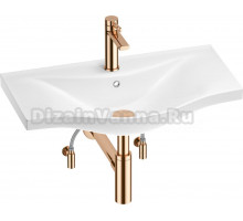 Комплект Wellsee Bisou 201005314 глянцевый белый, розовое золото, 5 в 1