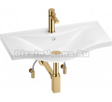 Комплект Wellsee Bisou 201005343 глянцевый белый, золото, 5 в 1