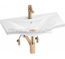 Комплект Wellsee Bisou 201005344 глянцевый белый, розовое золото, 5 в 1