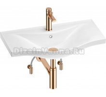 Комплект Wellsee Bisou 201005364 глянцевый белый, розовое золото, 5 в 1