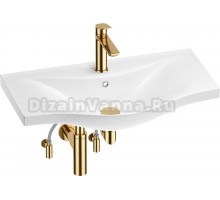 Комплект Wellsee Bisou 201005368 глянцевый белый, золото, 5 в 1