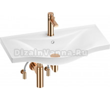 Комплект Wellsee Bisou 201005374 глянцевый белый, розовое золото, 5 в 1