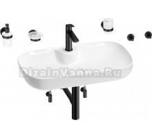 Комплект Wellsee Croquis 2.0 201005897 белый глянцевый, черный матовый, 9 в 1