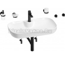 Комплект Wellsee Croquis 2.0 201005902 белый глянцевый, черный матовый, 9 в 1