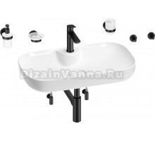 Комплект Wellsee Croquis 2.0 201005907 белый глянцевый, черный матовый, 9 в 1