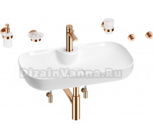 Комплект Wellsee Croquis 2.0 201005914 белый глянцевый, розовое золото, 9 в 1