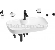 Комплект Wellsee Croquis 2.0 201005917 белый глянцевый, черный матовый, 9 в 1