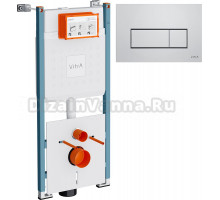 Система инсталляции для унитазов VitrA V-Fix Core 732-5800-01PV с кнопкой Root Square 740-2380 хром