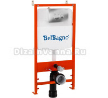 Комплект BelBagno BB026/BB081CR с кнопкой смыва хром глянцевый