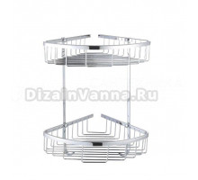 Полка Rose RW12 угловая, двойная, хром