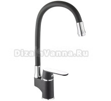 Смеситель для кухни Potato 118-6 P41118-6 матовый черный, хром