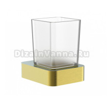 Стакан для ванной Wonzon & Woghand Lotte WW-8321-BG настенный, золото, стеклянный