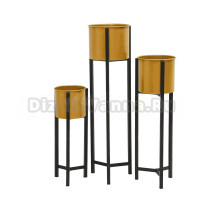 Кашпо Sima Land Иллюзион 726895 на подставке, золотой, 3 шт.