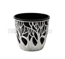 Кашпо Sima Land Форест 5361894 бело-черное