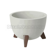 Кашпо IDEA Флориан 9084367 12 л, белый ротанг