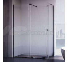 Душевой уголок Veconi Premium Trento PTC-SP-50B 130х100 см, профиль матовый черный, стекло прозрачное