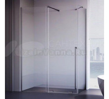 Душевой уголок Veconi Premium Trento PTC-SP-50GR 140х80 см, профиль брашированный графит, стекло прозрачное