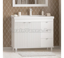 Тумба с раковиной Misty Аврора 100 напольная, белая