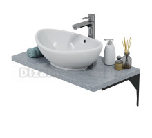 Столешница с раковиной СаНта Юпитер 80 гранит серый