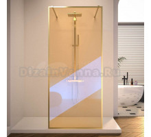 Душевая перегородка Veconi Korato KR90GC-100-09-C4 100 см, профиль брашированное золото, стекло хамелеон