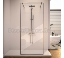 Душевая перегородка Veconi Korato KR90GR-110-01-C4 110 см, профиль брашированный графит, стекло прозрачное