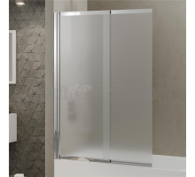 Шторка на ванну Berges River S Slider 065021, 98 см, профиль хром, стекло матовое