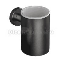 Стакан для ванной Colombo Design Plus W4902.GM настенный, черный, пластиковый