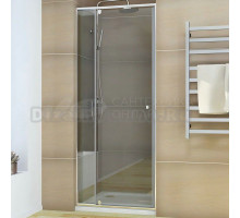 Душевая дверь в нишу Veconi Vianno VN-26 100 см, профиль матовый хром, стекло прозрачное