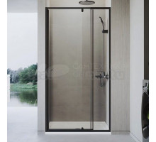 Душевая дверь в нишу Veconi Vianno VN-26B 80 см, профиль матовый черный, стекло прозрачное