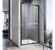 Душевая дверь в нишу Veconi Vianno VN-28B 100 см, профиль матовый черный, стекло прозрачное