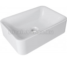 Накладная раковина DORATIZ Venera 44 глянцевая белая, прямоугольная, литьевой мрамор