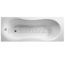Акриловая ванна ALBA SPA Miami без опоры 170x75 см, пристенная, белая
