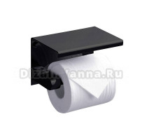 Держатель для туалетной бумаги с полочкой Maretti PB51P11, черный
