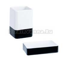 Набор Стакан Fixsen Text FX-230-3 + Мыльница FX-230-4