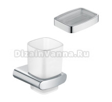Набор Стакан Keuco Elegance new 11650 019000 хром + Мыльница 11655 019001 хром