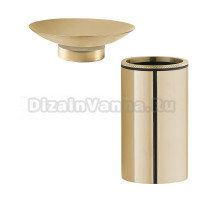 Набор Стакан Boheme Uno 10982-G, gold + Мыльница 10981-MG золотая