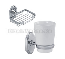 Набор Стакан Veragio Stanford VR.STD-7740.CR хром + Мыльница VR.STD-7752.CR хром