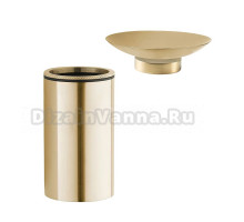 Набор Стакан Boheme Uno 10982-MG, matt gold + Мыльница 10981-MG золотая