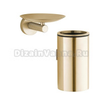 Набор Стакан Boheme Uno 10974-MG matt gold + Мыльница 10973-MG matt gold