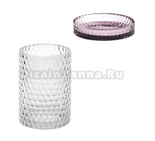 Набор Стакан Ridder Sherine 2166100, прозрачный + Мыльница 2166313, фиолетовая