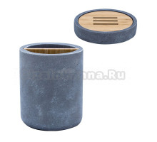 Набор Стакан Ridder Cement 2240207 для зубных щёток, серый + Мыльница 2240307 серая