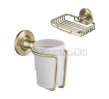 Набор Стакан Timo Nelson 160031/02 антик + Мыльница 160023/02 антик