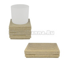 Набор Стакан Ridder Brick 22150111, бежевый + Мыльница 22150311, бежевая