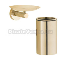 Набор Стакан Boheme Uno 10974-G gold + Мыльница 10973-G gold